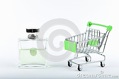 Perfumery shops concept. Woman shopping concept. gift perfume Stock Photo