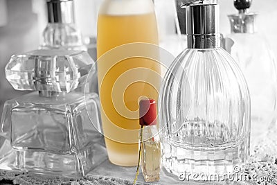 Perfumes and charm and appeal Stock Photo