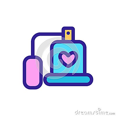 perfumes with pheromone icon vector. Isolated contour symbol illustration Cartoon Illustration