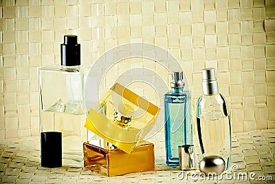 Perfumes set Stock Photo