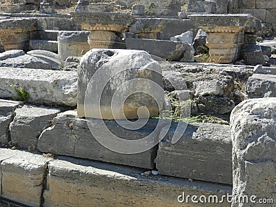 Perge Stone inscriptions Stock Photo