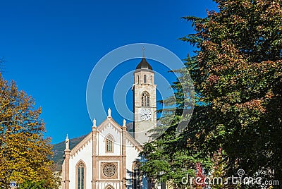 Pergine Valsugana church. Trento, Northern Italy Stock Photo