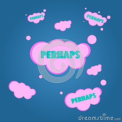 Perhaps in clouds Stock Photo