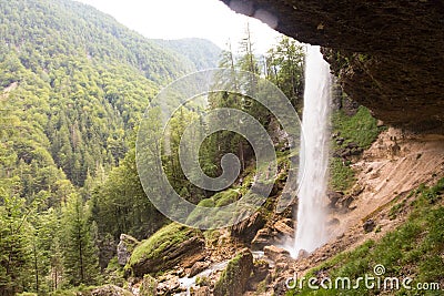 Pericnik waterfall in Slovenian Alps in autumn, Triglav National Park Stock Photo