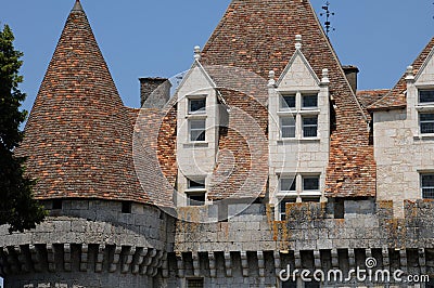 Perigord, the picturesque castle of Monbazillac in Dordogne Stock Photo