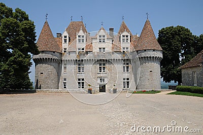 Perigord, the picturesque castle of Monbazillac in Dordogne Stock Photo