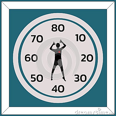 Period time of life concept same clock Vector Illustration