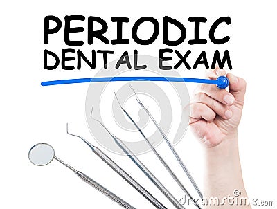 Periodic dental exam Stock Photo