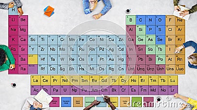 Periodic Table Chemical Chemistry Mendeleev Concept Stock Photo