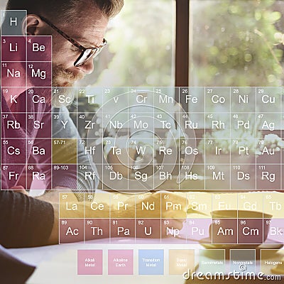 Periodic Table Chemical Chemistry Mendeleev Concept Stock Photo