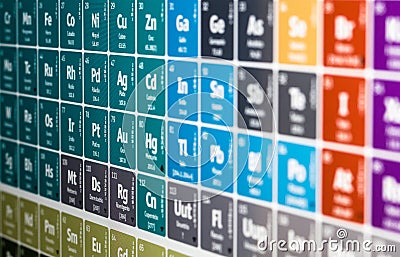 Periodic table Stock Photo