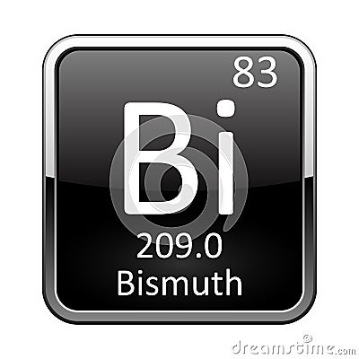 The periodic table element Bismuth. Vector illustration Vector Illustration