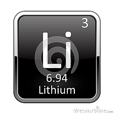 The periodic table element Lithium. Vector illustration Vector Illustration