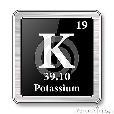 The periodic table element Potassium. Vector illustration Vector Illustration