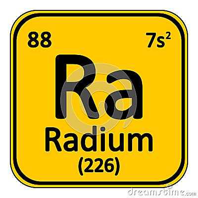 Periodic table element radium icon. Stock Photo