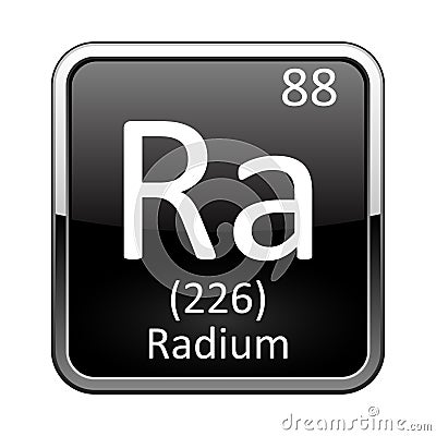 The periodic table element Radium. Vector illustration Vector Illustration