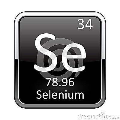 The periodic table element Selenium. Vector illustration Vector Illustration