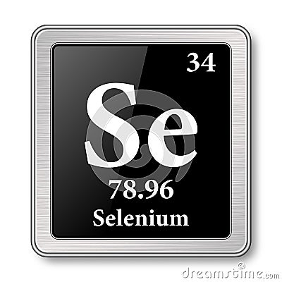 The periodic table element Selenium. Vector illustration Vector Illustration