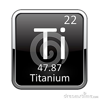 The periodic table element Titanium. Vector illustration Vector Illustration