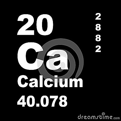 Periodic Table of Elements: Calcium Stock Photo