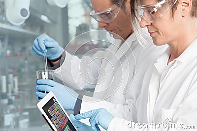 Periodic table of the elements Stock Photo