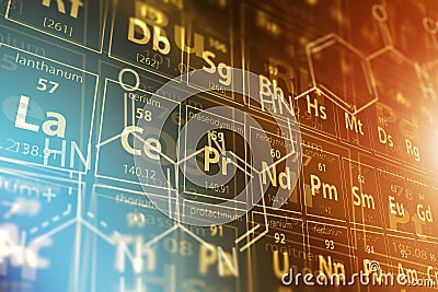 Periodic Table Science Stock Photo