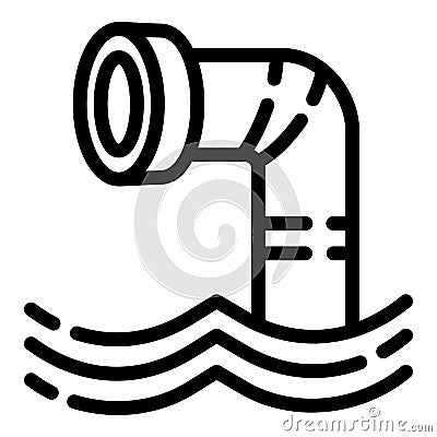 Periscope icon, outline style Vector Illustration