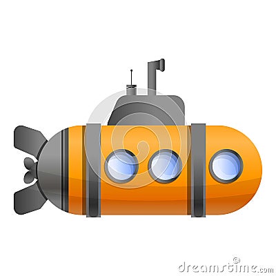 Periscope submarine icon, cartoon style Vector Illustration