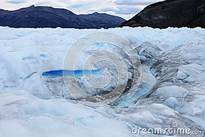 Perito Moreno Glacier Ice View, Santa Cruz Calafate, Argentina Editorial Stock Photo