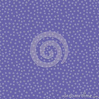 Periwinkle background abstract pattern. Vector seamless repeat of hand drawn irregular dots. Vector Illustration