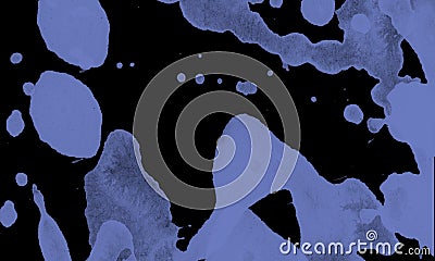 periwinkle ink splashes. Grunge splatters. Abstract background Stock Photo