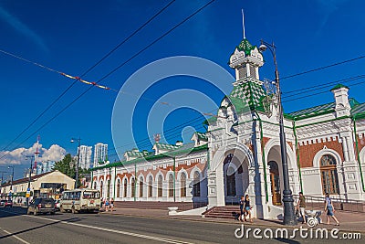 PERM, RUSSIA - JUNE 30, 2018: Perm-1 railway station in Perm, Russ Editorial Stock Photo