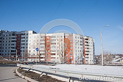 Perm, Russia - March 31.2016: Spring city landscape Editorial Stock Photo