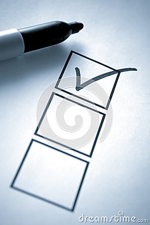 Permanent Marker with Check List Stock Photo