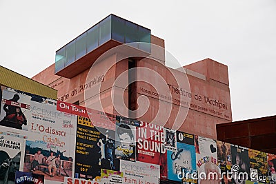 Archipel Theatre Arxipelag modern public theater in Perpignan Editorial Stock Photo