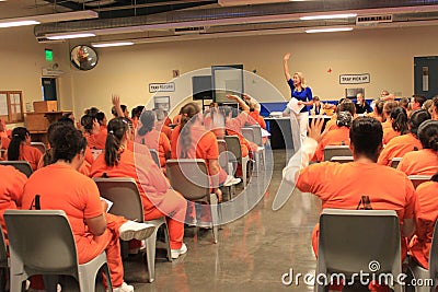 Perryville inmates at motivational speech 5037 Editorial Stock Photo