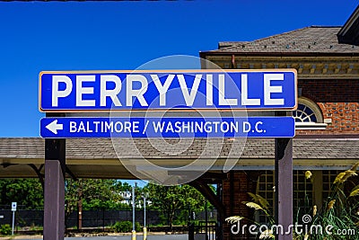 Perryville Sign Editorial Stock Photo