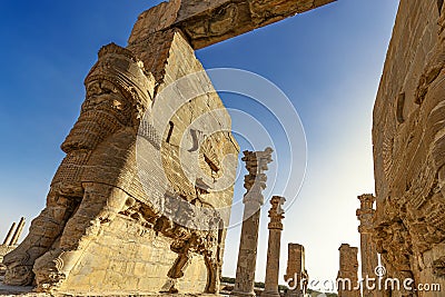 Persepolis, Gate of Xerxes, Iran Stock Photo