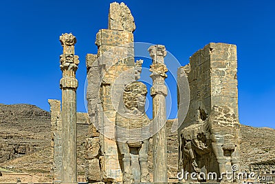 Persepolis, Gate of Xerxes, Iran Stock Photo