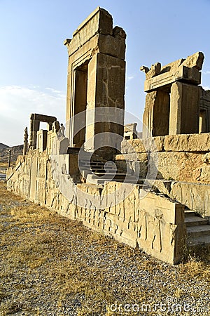 Persepolis Takht-e-Jamshid or Taxt e Jamsid or Throne of Jamshid, capital of the Achaemenid Empire, Shiraz, Fars, Iran, June 24 Editorial Stock Photo