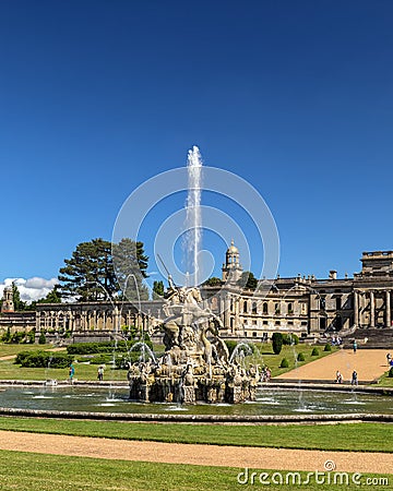 Perseus and Andromeda Fountain, Witley Court, Worcestershire, England. Stock Photo