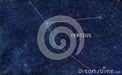 Perseus constellation stars Stock Photo