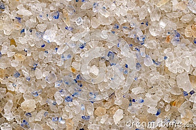 Persian Blue Salt crystals closeup, surface and background Stock Photo