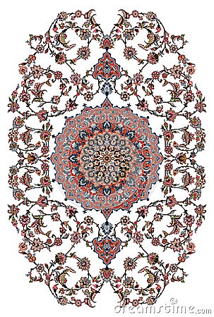 Persian Carpet Design Stock Photo