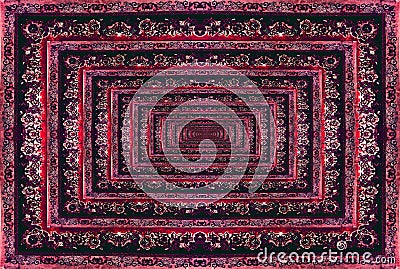 Persian Carpet Texture, abstract ornament. Round mandala pattern Stock Photo