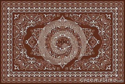 Persian colored carpet Vector Illustration