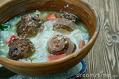 Persian Meatball Soup Stock Photo
