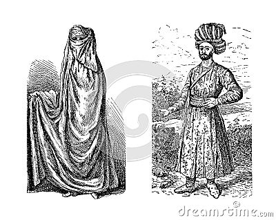 Persian people | Antique Ethnographic Illustrations Stock Photo