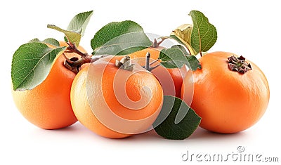 persimmon closeup on white background Stock Photo