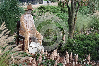 Person in a chair art exhibit Editorial Stock Photo